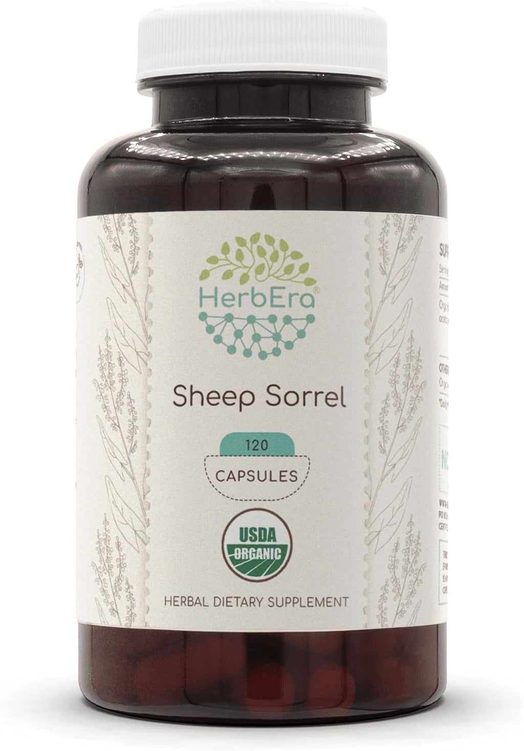 HerbEra Sheep Sorrel USDA Orgánico 60 Cápsulas