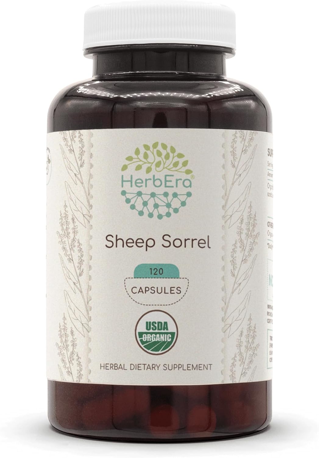 HerbEra Sheep Sorrel USDA Orgánico 60 Cápsulas