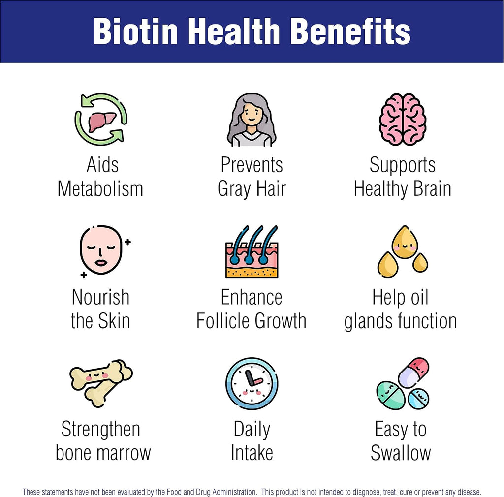 Biotina 5000 μg, 60 Comprimidos – Natural Systems