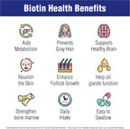 Biotina 5000 μg, 60 Comprimidos – Natural Systems