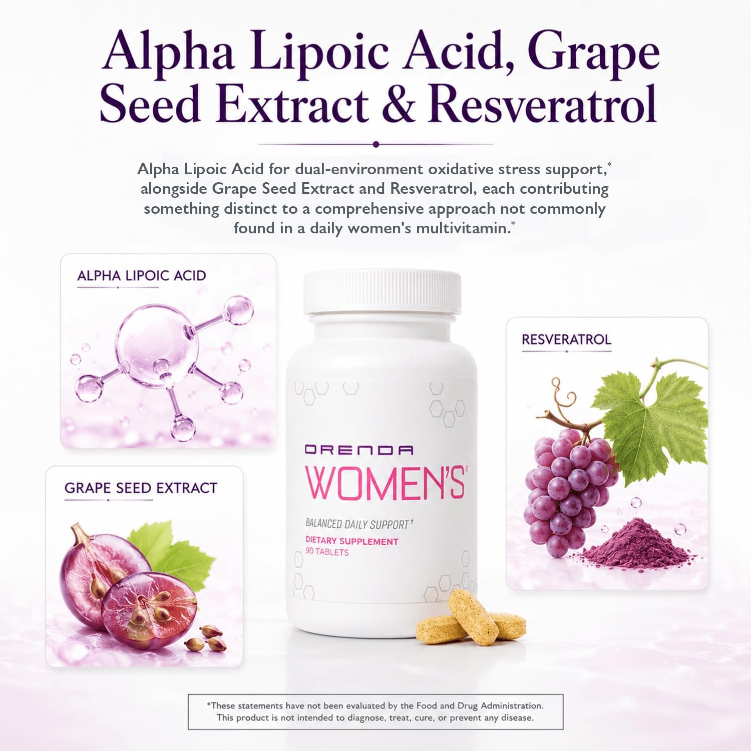 Orenda Women's® - Multivitamínico completo para mujeres 35+ - 90 comprimidos