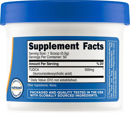 Nutricost TUDCA en Polvo 25 Gramos - Ácido Tauroursodesoxicólico - Sin Gluten, No Transgénico – Image 5