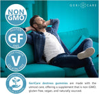 GeriCare DeStress Gummies con GABA, L-Teanina y Melisa - Sabor a Frutos del Bosque - 42 unidades