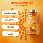 maxmedix Kids Vitamin D3 1000IU | 120 Gominolas de Vitamina D para Niños | Sabor Naranja Natural | Bajo en Azúcar | Sin Gluten | 4 Meses de Suministro