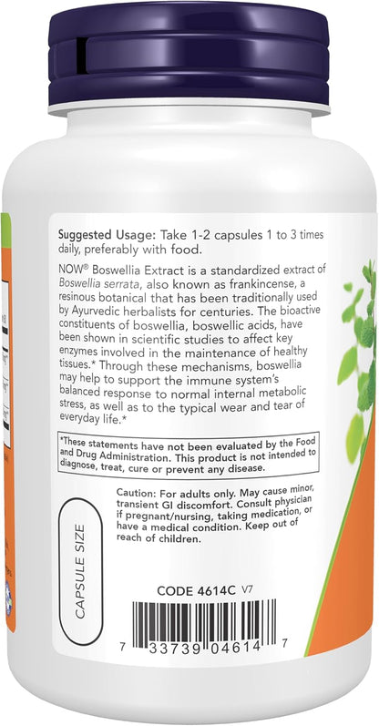 NOW Foods Extracto de Boswellia 250 mg con – Cápsula vegetal: Sin gelatina, apta para veganos y vegetarianos. – Image 3