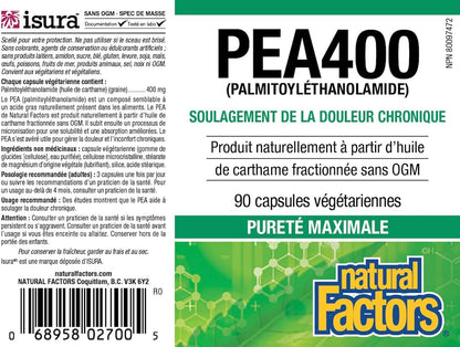 Natural Factors PEA400 - – Confort físico: Ayuda a aliviar las molestias ocasionales relacionadas con la tensión – Image 5