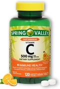 Vitamina C Sabor Naranja 500 mg - Disolución Rápida, 120 Comprimidos