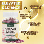 Nature's Nutrition - Biotina 5000 mcg con Colágeno y Ácido Hialurónico para Cabello, Piel y Uñas - 120 Cápsulas Blandas
