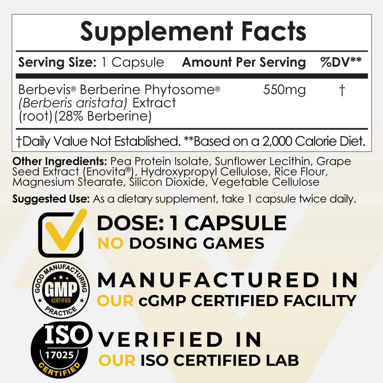 Nootropics Depot Berberina Phytosome 550mg - Alta Biodisponibilidad