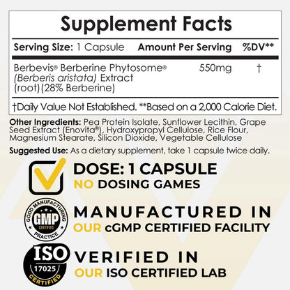 Nootropics Depot Berberina Phytosome 550mg - Alta Biodisponibilidad – Image 2