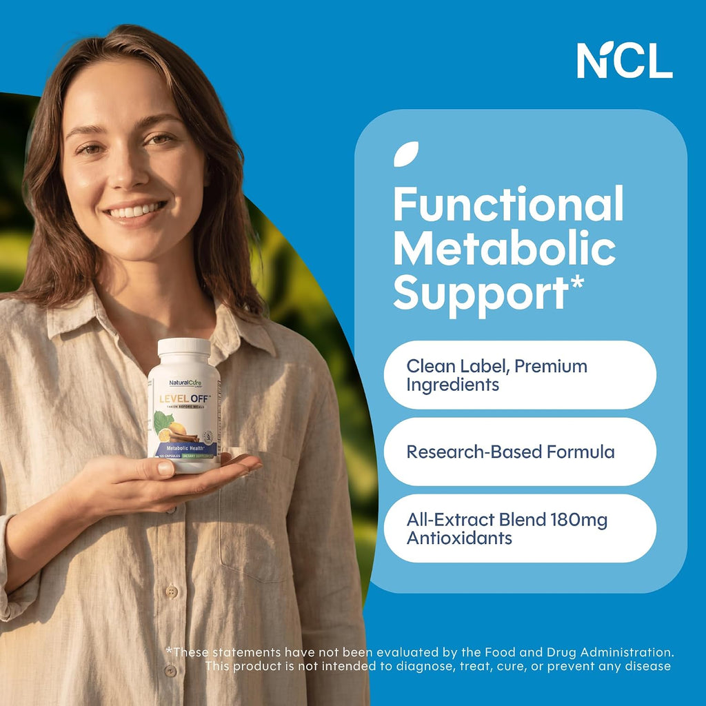 Level Off Suplemento de Apoyo a la Glucosa Postprandial – 120 Cápsulas