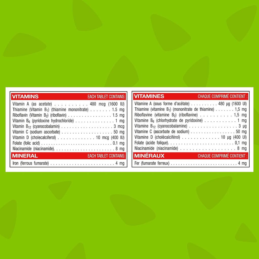 Vitaminas masticables Flintstones Plus Iron, 60 comprimidos masticables