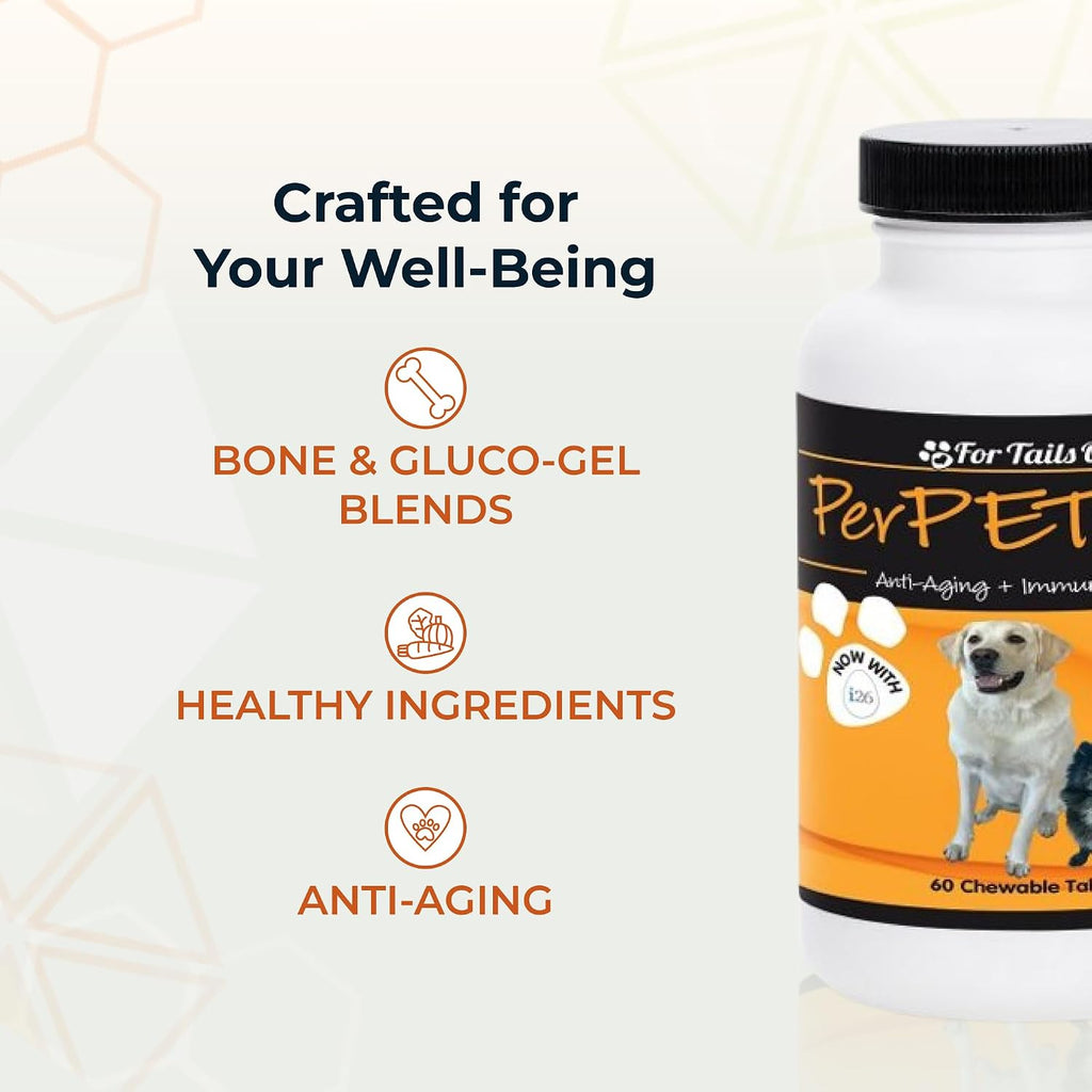 Youngevity Perpetual Plus Suplemento Antioxidante para Perros, 60 Masticables