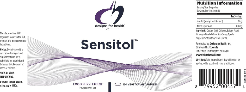 Designs for Health Sensitol - Inositol + ALA (120 Cápsulas Veganas)