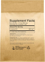 Pure Original Ingredients L-Lisina HCL (227 g) - Polvo de Aminoácido Esencial, No-GMO, Sin Gluten