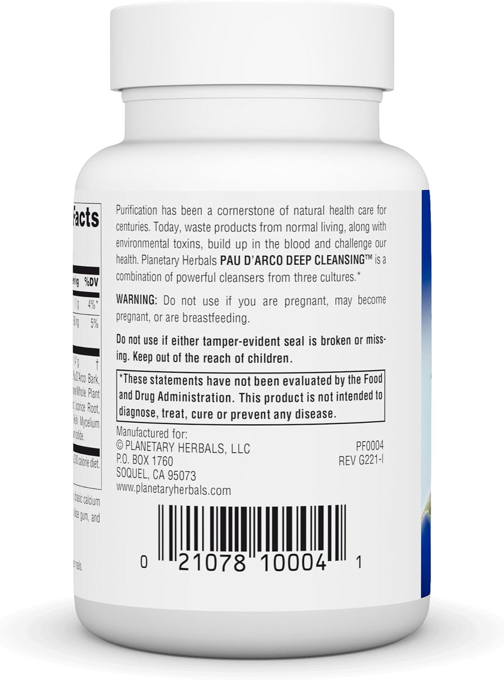 Planetary Herbals - Pau D'Arco 735 mg, 72 Comprimidos