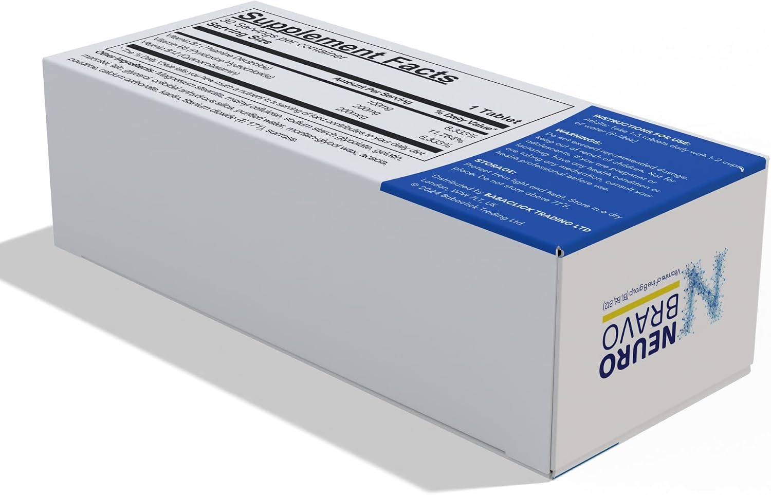 Neurobravo Vitaminas B1, B6, B12 - Salud Nerviosa