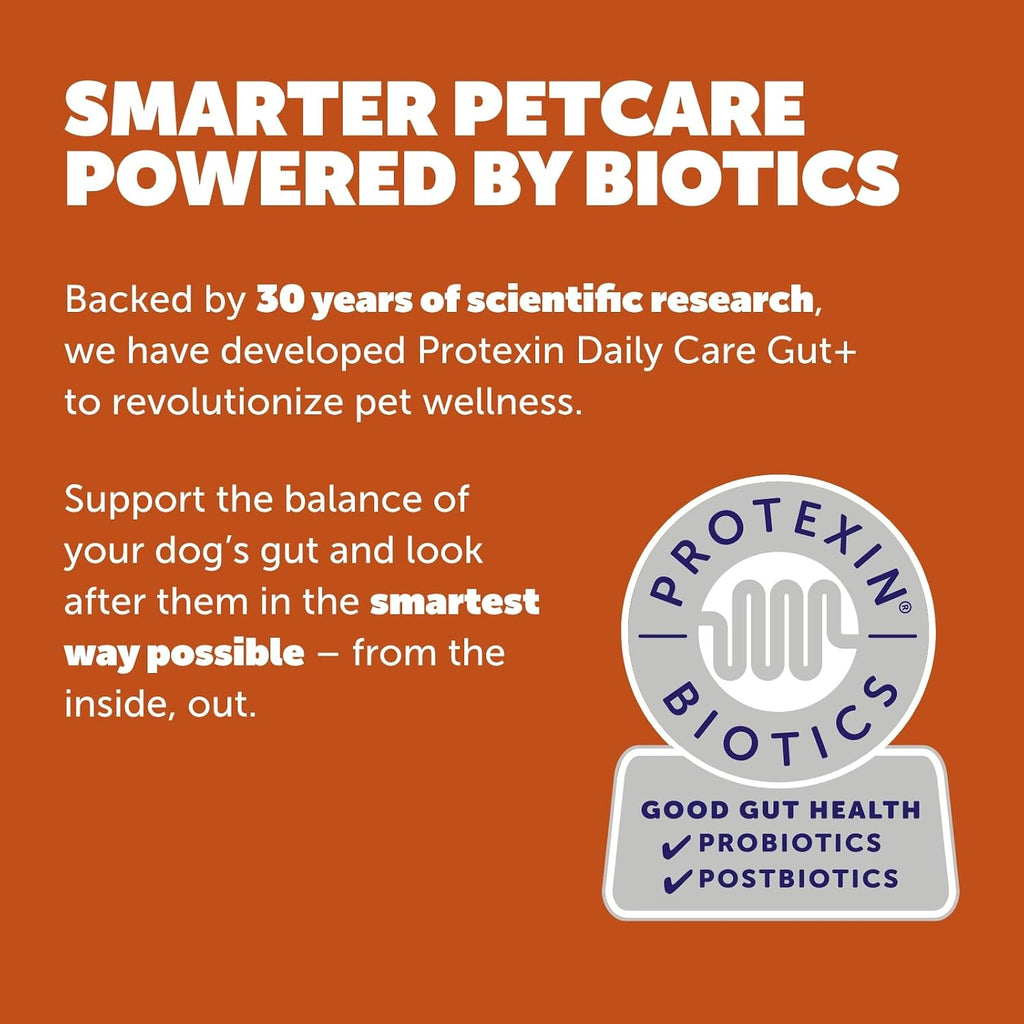Protexin Daily Care Gut+ Immunity – 60 Masticables para Perros, Sabor Pavo y Arándano