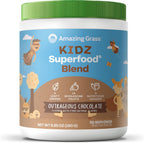 Amazing Grass Kidz Superfood: Proteína Vegetal y Probióticos para Niños, Sabor Chocolate Extremo, 15 porciones