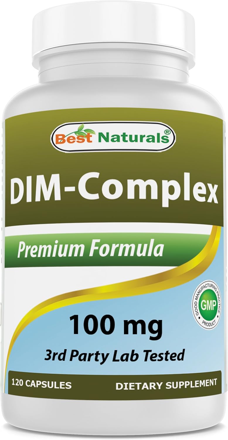 Best Naturals Complejo DIM 100 mg – 120 Cápsulas (Pack de 3)
