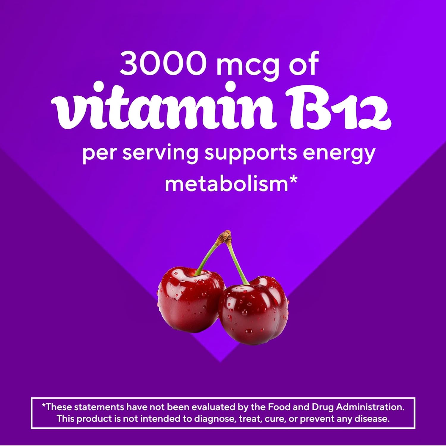 Vitafusion Extra Strength Vitamin B12 Gummies - 90 Gominolas de Vitamina B12, Sabor Cereza