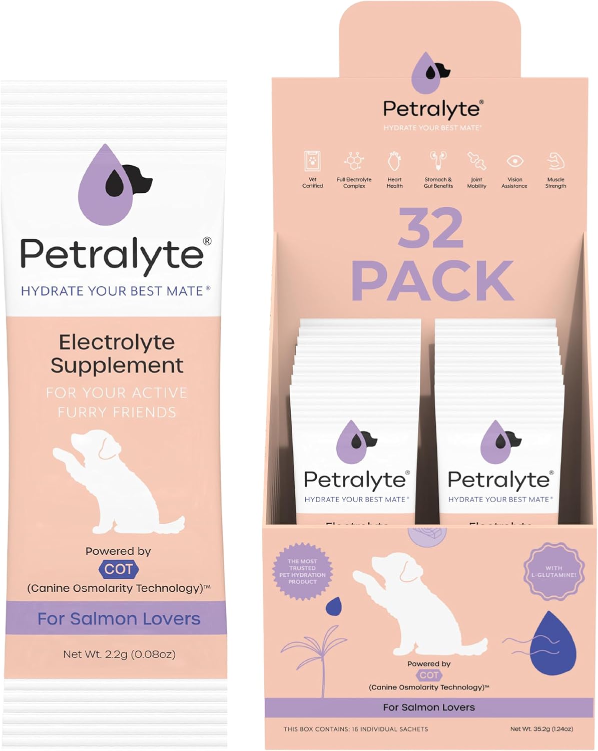Petralyte Electrolitos y Articulaciones para Perros - Sabor Pollo - 16 Sobres