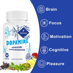 Zdoroviye Dopamina Suplemento para Hombres y Mujeres - Contiene 500mg de Extracto de Mucuna Pruriens (40% L-DOPA) - 60 Cápsulas