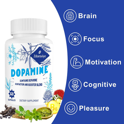 Zdoroviye Dopamina Suplemento para Hombres y Mujeres - Contiene 500mg de Extracto de Mucuna Pruriens (40% L-DOPA) - 60 – Image 6