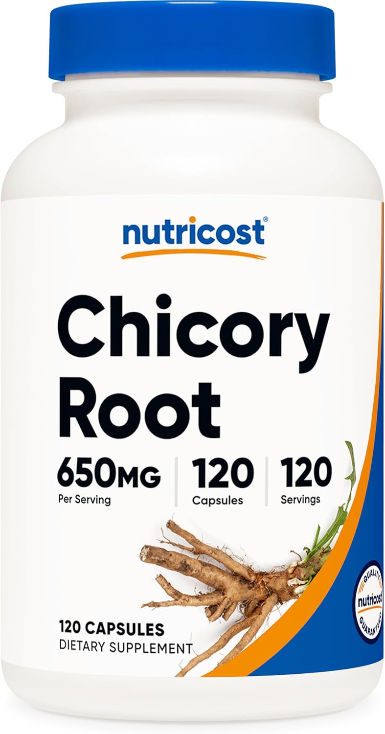 Nutricost Raíz de Achicoria 650mg - 120 Cápsulas Vegetales