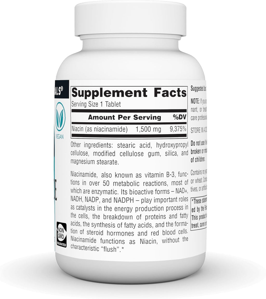 Source Naturals Niacinamida B-3, Vitamina B3 Vegana, 1500 mg - 50 Comprimidos