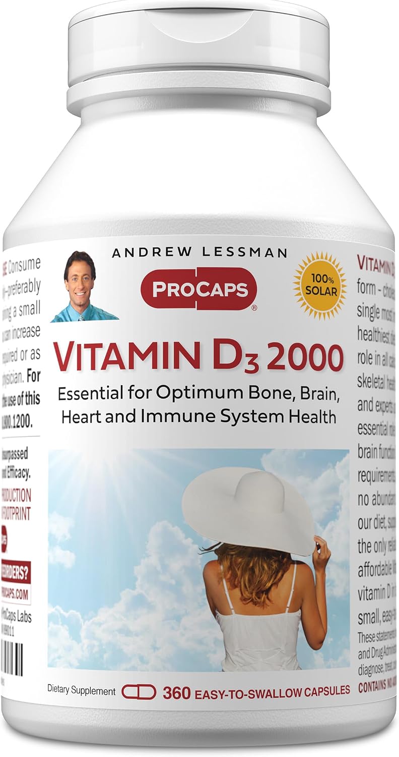 ANDREW LESSMAN Vitamina D3 2000 UI 360 Cápsulas