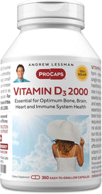 ANDREW LESSMAN Vitamina D3 2000 UI 360 Cápsulas