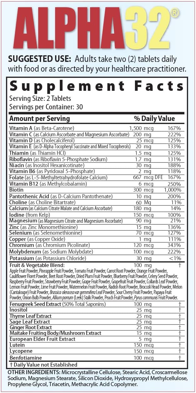 Medix Select ALPHA32 - Multivitamínico Antioxidante