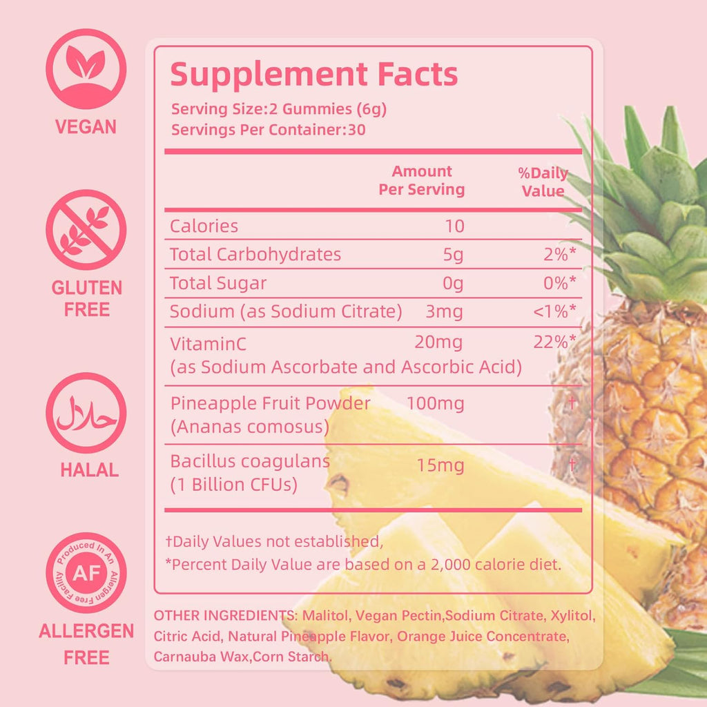 Airboy Gominolas Probióticas Vaginales para Mujeres, Sabor Piña – 60 Gominolas