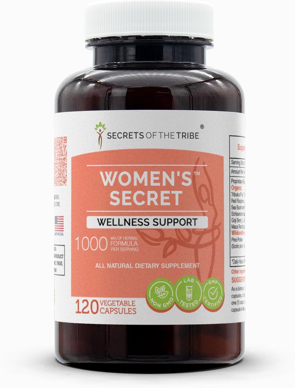 Secrets of the Tribe Women's Secret - Suplemento Herbal para Bienestar Femenino (120 Cápsulas)