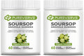 Pureverve Soursop Graviola Gummies con Musgo Marino y Zinc, Sin Azúcar, Vegano - 120 Gominolas (2 Paquete)