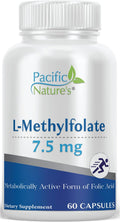 L-Metilfolato 7.5 mg de Pacific Nature - 60 Cápsulas - Forma Activa de Folato Natural