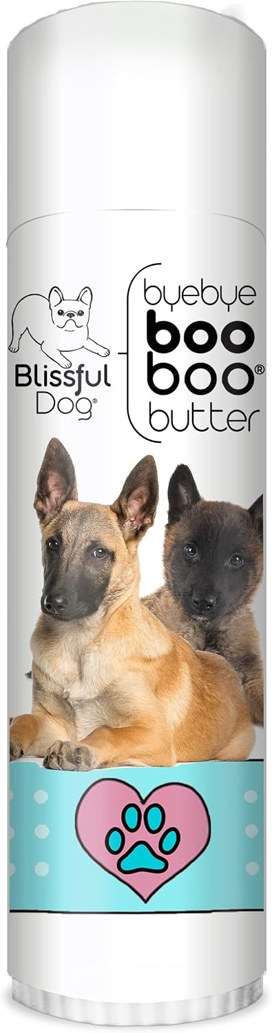 The Blissful Dog Tubo de 0.50 oz Mantequilla para Rasguños Booboo Belgian Malinois