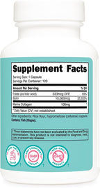 Nutricost Biotina 10.000mcg con Folato y Colágeno Marino - 120 Cápsulas