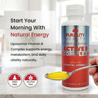Complejo B Líquido con Absorción Liposomal - Purality Health - Vitaminas B1, B2, B3, B5, B6, B7, B9, B12 + Minerales Esenciales - 15 Días