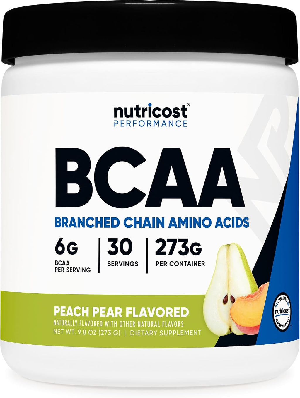 Nutricost BCAA Powder 2:1:1 (Melocotón Pera, 30 Raciones) - Aminoácidos de Cadena Ramificada