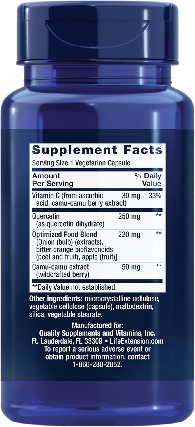 Life Extension Optimized Quercetin 250 mg - 60 Cápsulas Vegetarianas