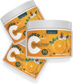 Dr. Keith's Own Super C - Vitamina C en polvo tamponada de alta dosis 4000 mg con D-ribosa, glicina y MSM - Fácil de absorber, suave para el estómago - Sin sabor, 200 g cada uno (paquete de 3)