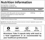 FOLIUS LABS Extracto de Boswellia Serrata 500mg (65% Ácidos Boswélicos) - 120 Cápsulas