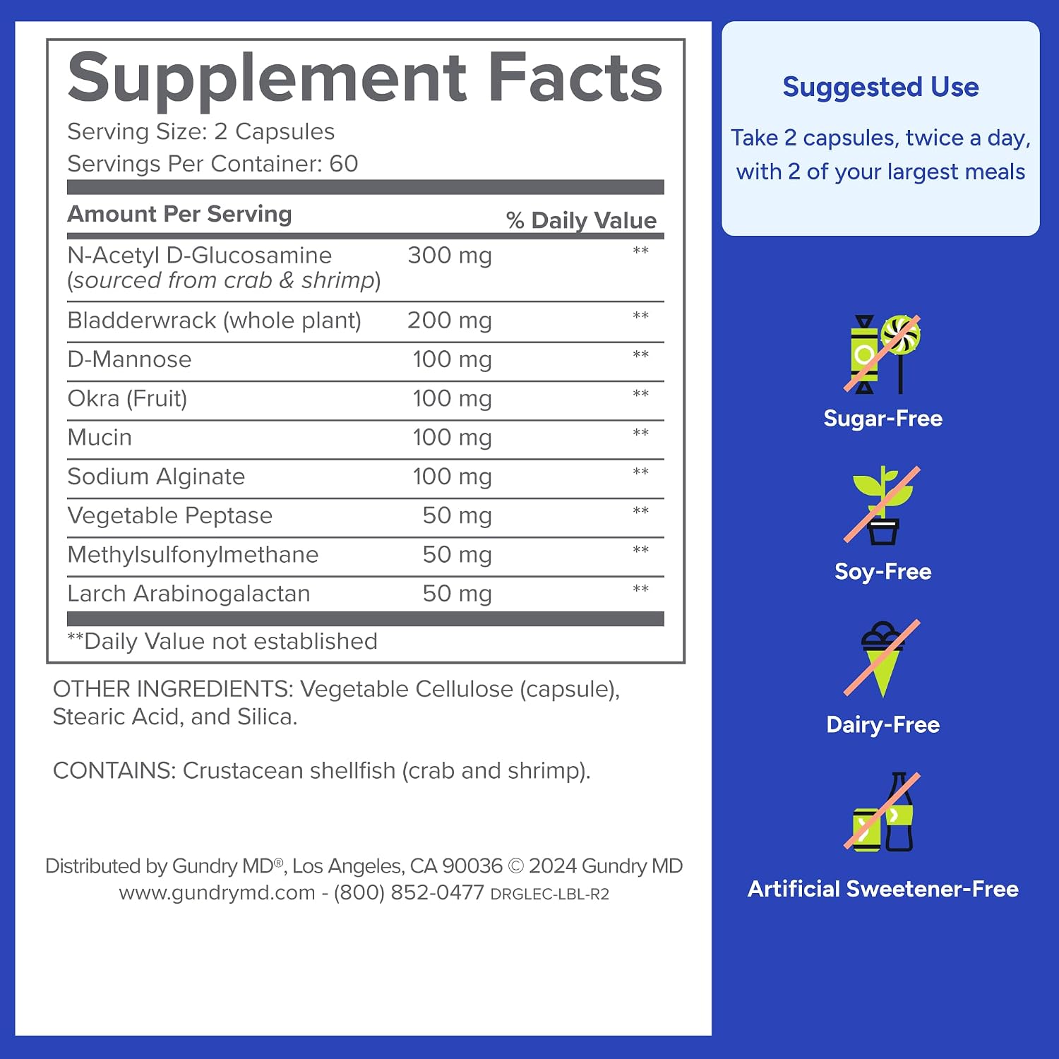 Gundry MD® Lectin Shield - Complemento Digestivo para Bloquear Lectinas