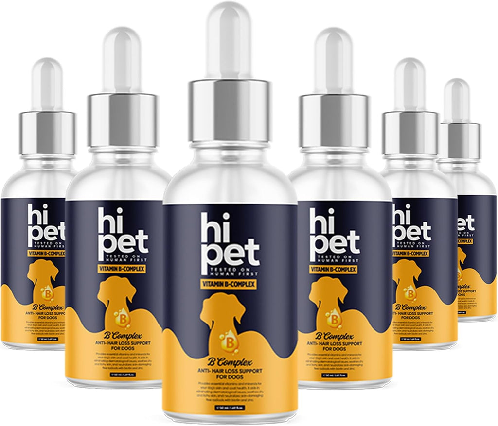 Complejo Vitamínico B para Perros, Apoya el Metabolismo y Aumenta los Niveles de Energía, 50 ml (Pack de 6)