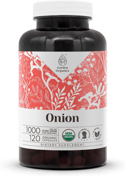 Garden Organics Onion USDA Organic 120 Cápsulas | Suplemento Natural de Alta Potencia | Cápsulas Vegetarianas Orgánicas – Image 1