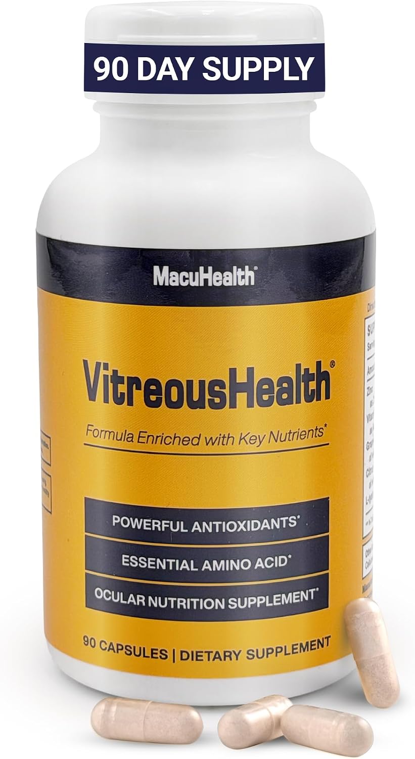 MacuHealth VitreousHealth Suplemento Ocular Basado en Evidencia – 90 Cápsulas