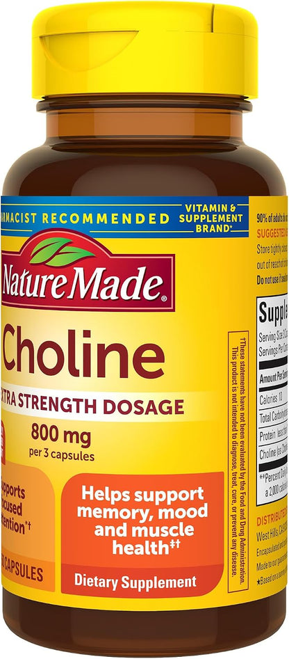 Nature Made Colina 800 mg, 60 Cápsulas - – Función hepática: Apoya el funcionamiento normal del hígado. – Image 8