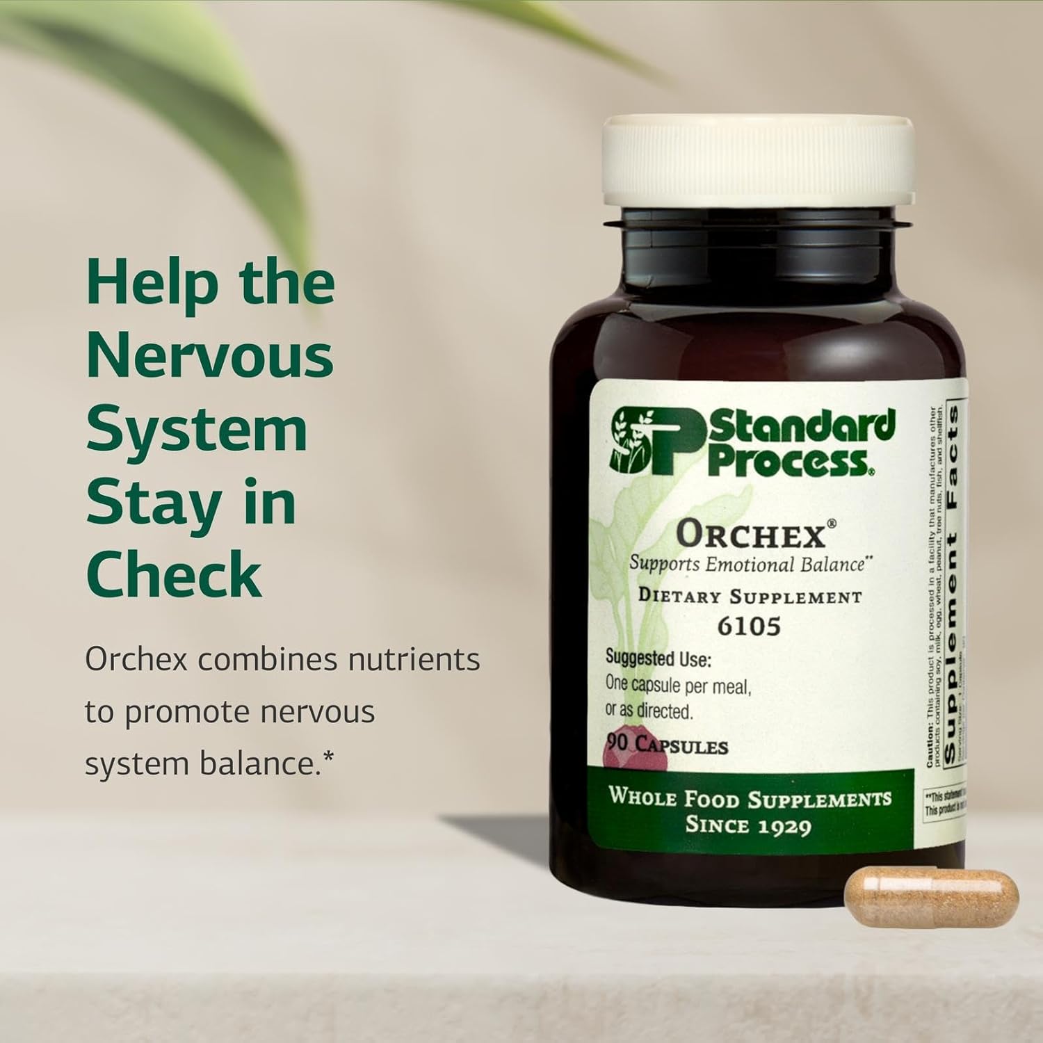 Standard Process Orchex - Suplemento alimenticio con vitaminas B6 y niacina - 90 cápsulas